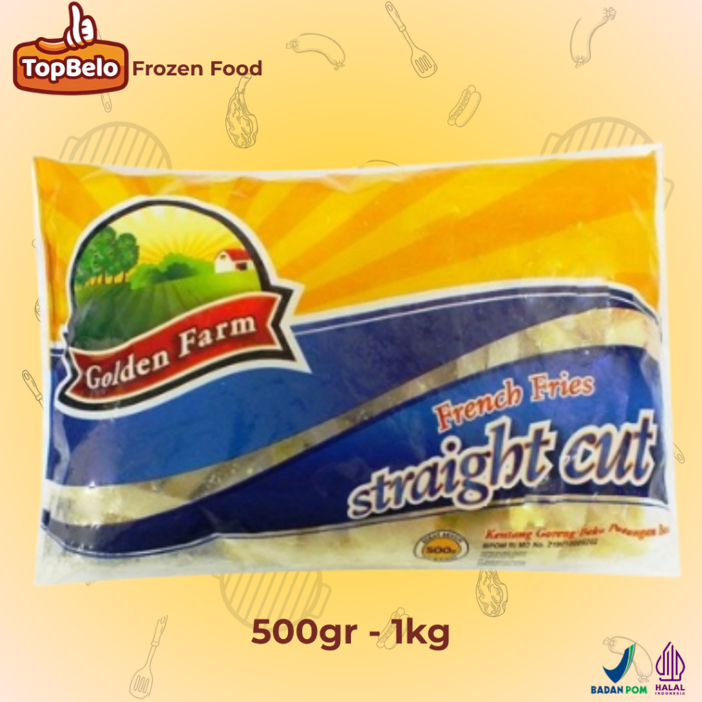 

Golden Farm French Fries Straight Cut - 500gr-1kg - Top Belo Frozen Food