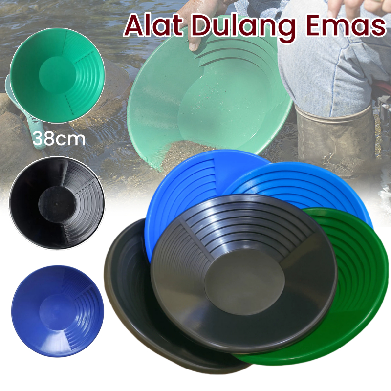 AQING | 38cm Alat Gold Mining / Gold Panning Pan / Alat Dulang Saringan Emas/Pencari Pendulang Penya