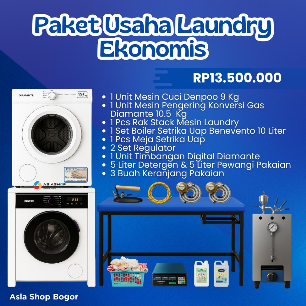 PAKET USAHA LAUNDRY EKONOMIS JABODETABEK COCOK UNTUK PEMULA