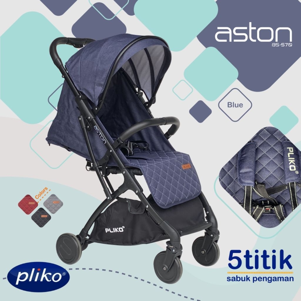 Pliko Aston 570 Stroller Bayi travelling bisa jadi trolley koper
