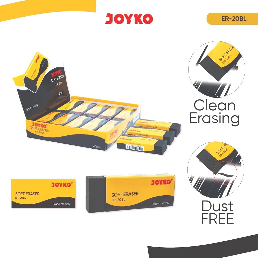 

Eraser / Penghapus Joyko ER-B20BL / 1 Pack (Isi 20 Pcs)