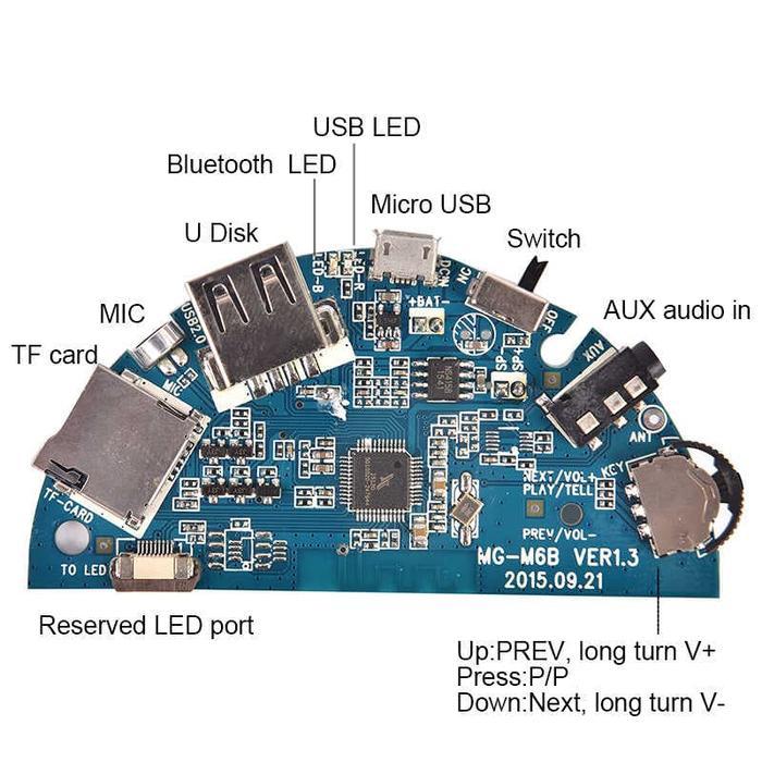 Bluetooth Mp3 Player Music Box Module + Amplifier + Battery Controller