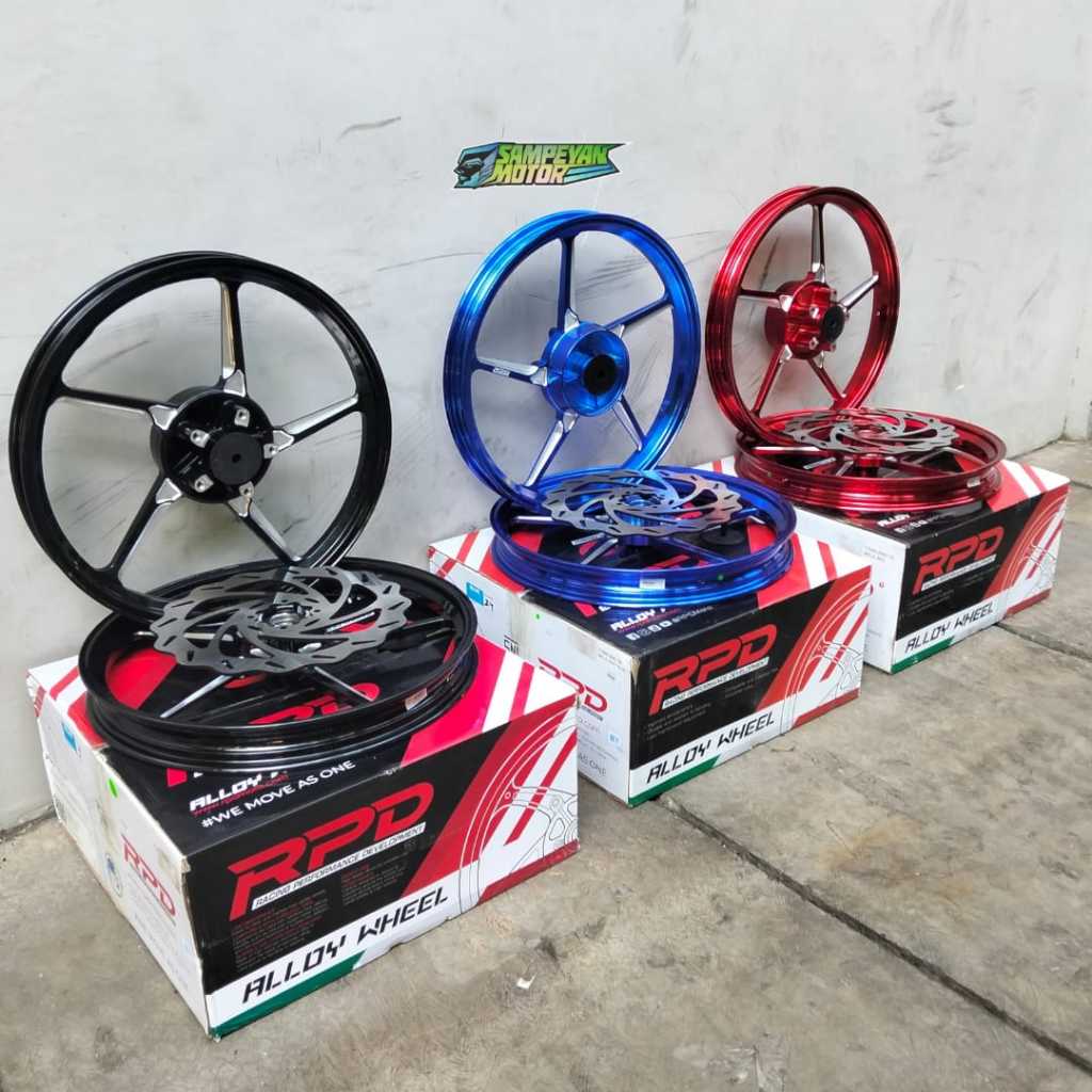 Promo Velg Set Variasi Murah Palang 5 RPD Imola Ring 17 160/160 PNP Jupiter MX King Double Cakram Se