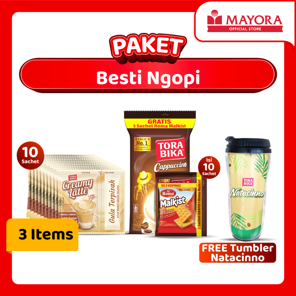 

Paket Besti Ngopi dari Mayora FREE Tumbler