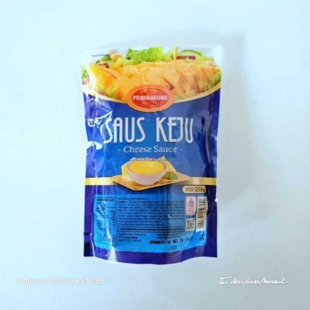 

Saus Keju Prima Agung 500gr Halal Cheese Sauce