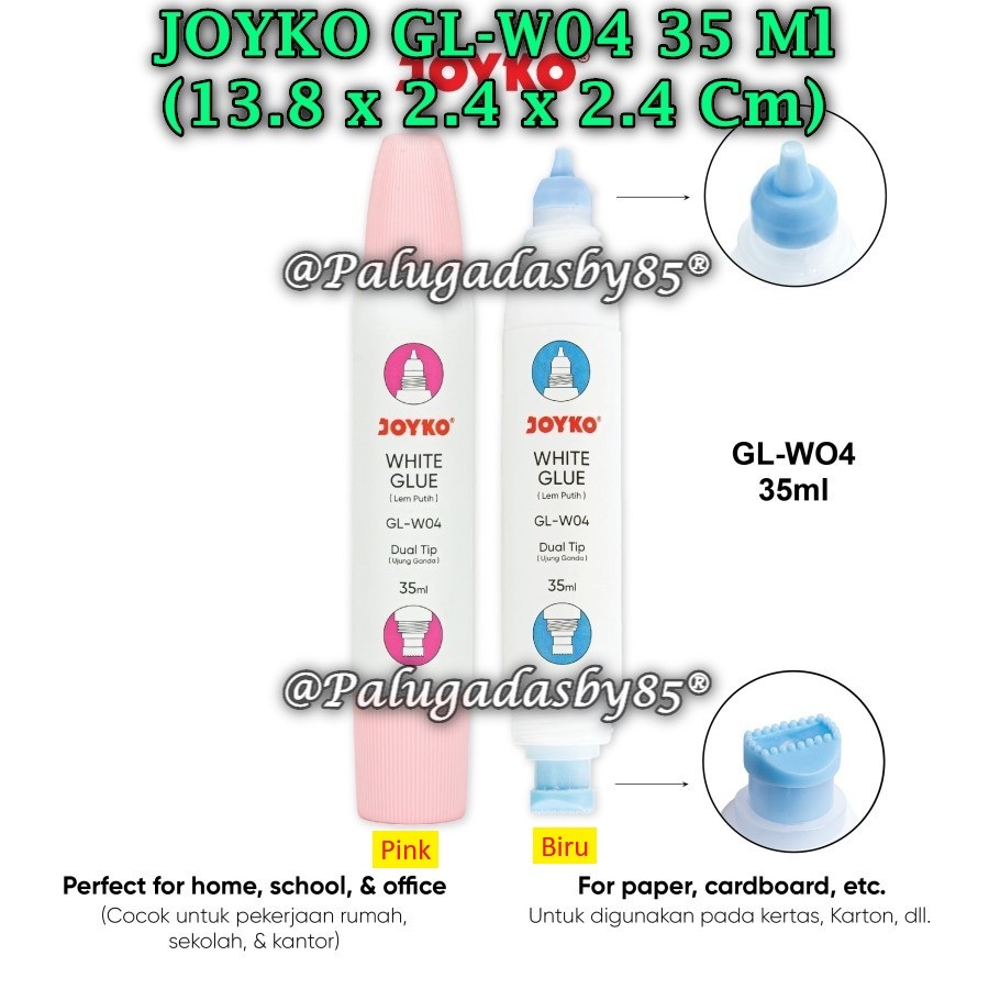 

(1 Biji) Lem Cair JOYKO GL-W04 35ml Dual Tip / Liquid Glue Lem Kertas Cair Joyko GL-W04 (1 Biji)