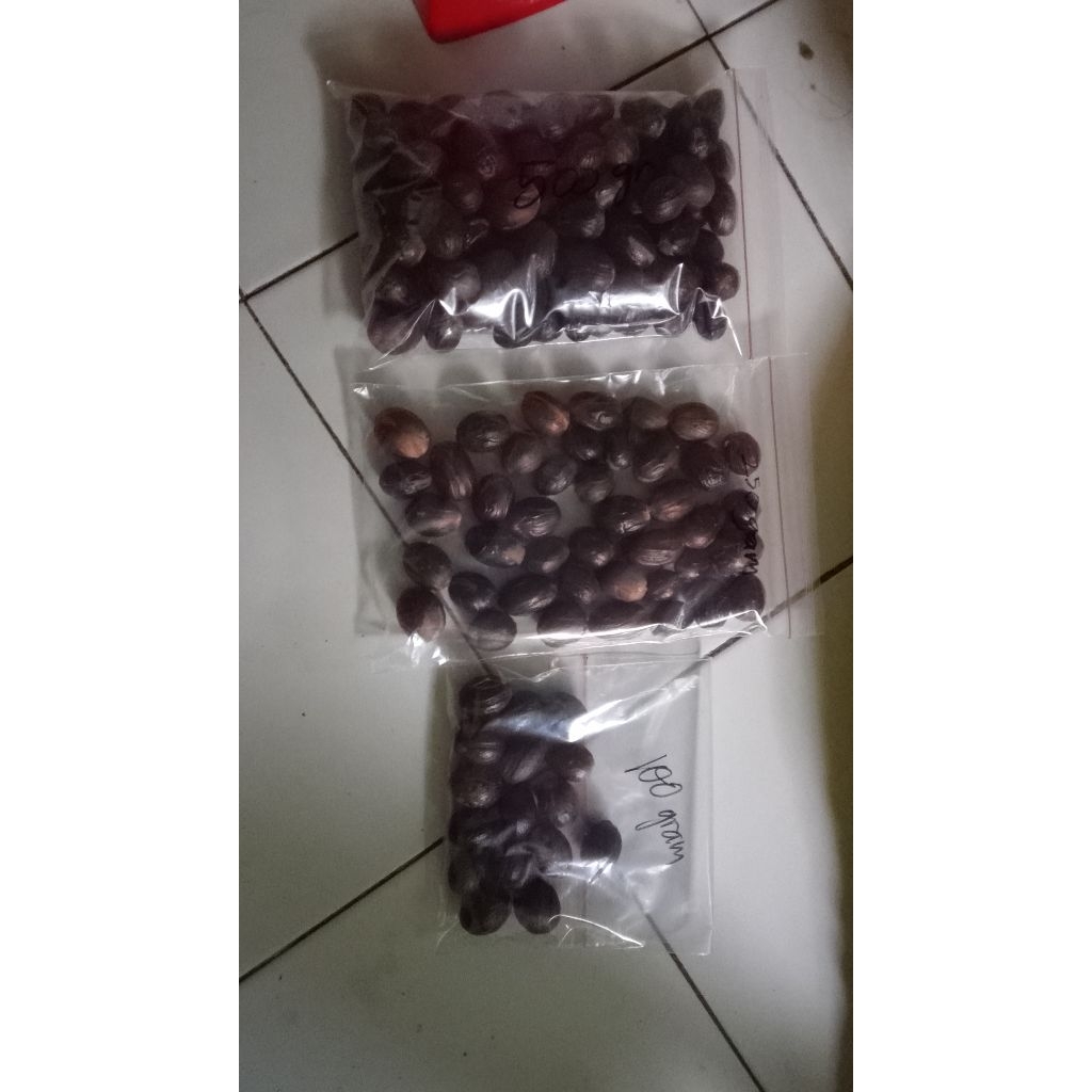 

Biji Pala asli Maluku 100 gram