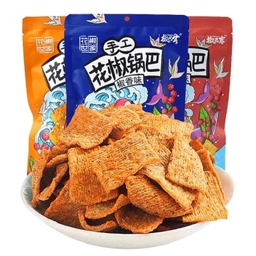 

Cemilan Jadul China Huajiaoshijia Rice Crust Rice Creaker Guoba Tipis Mala 108gr