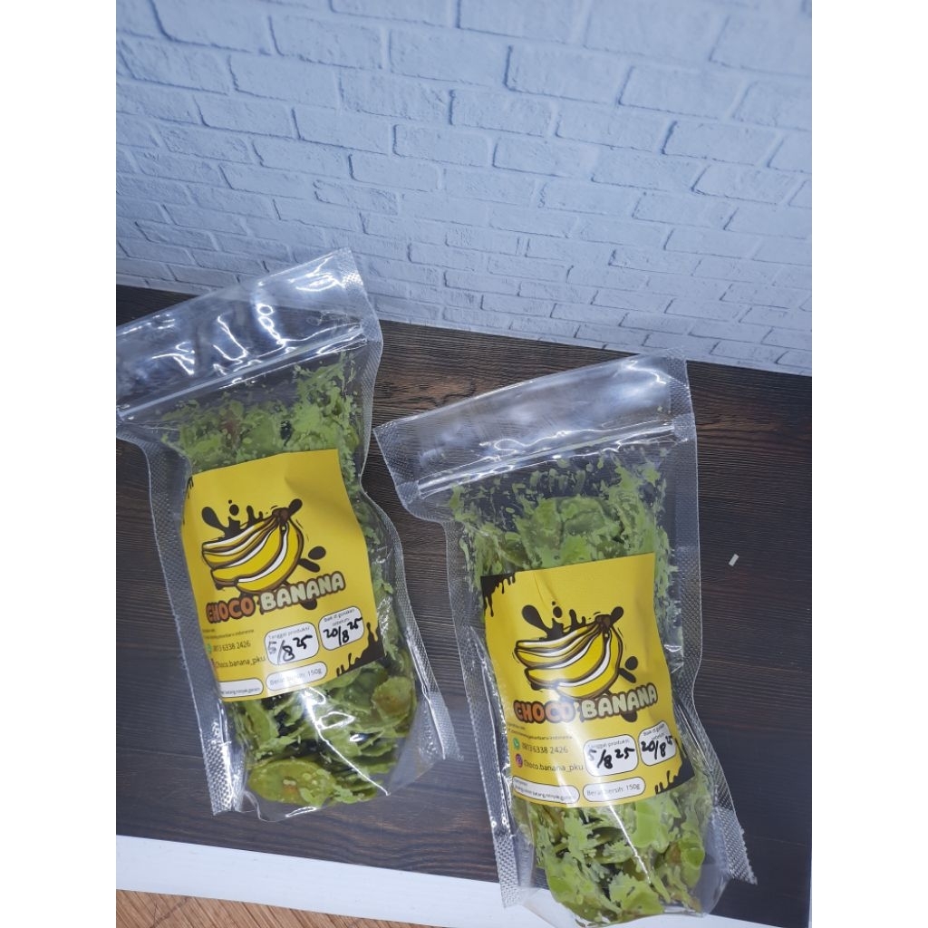 

choco banana matcha/cemilan kekinian/keripik