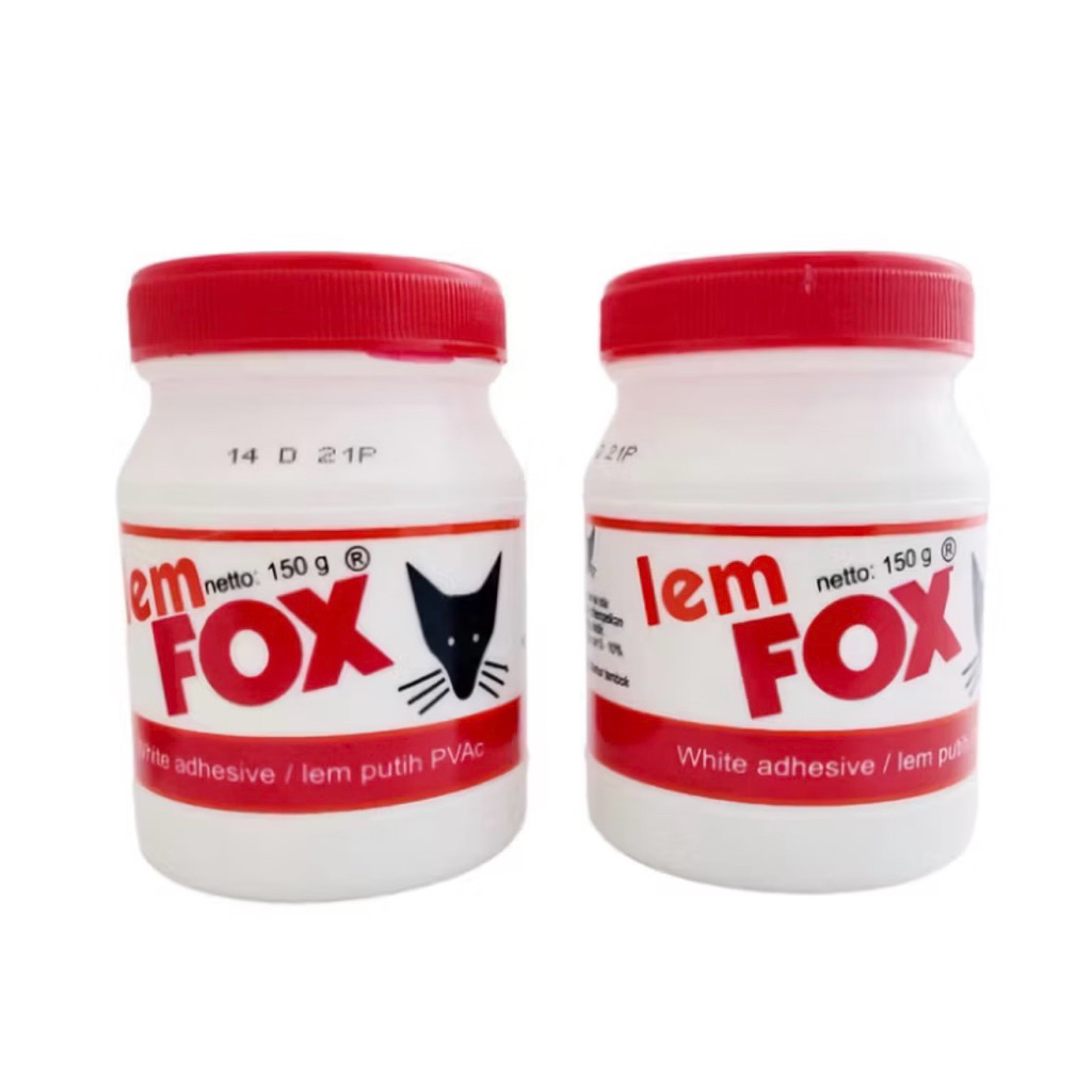

LEM FOX 150g Original Kecil Lem Kertas Botol Putih PVAc