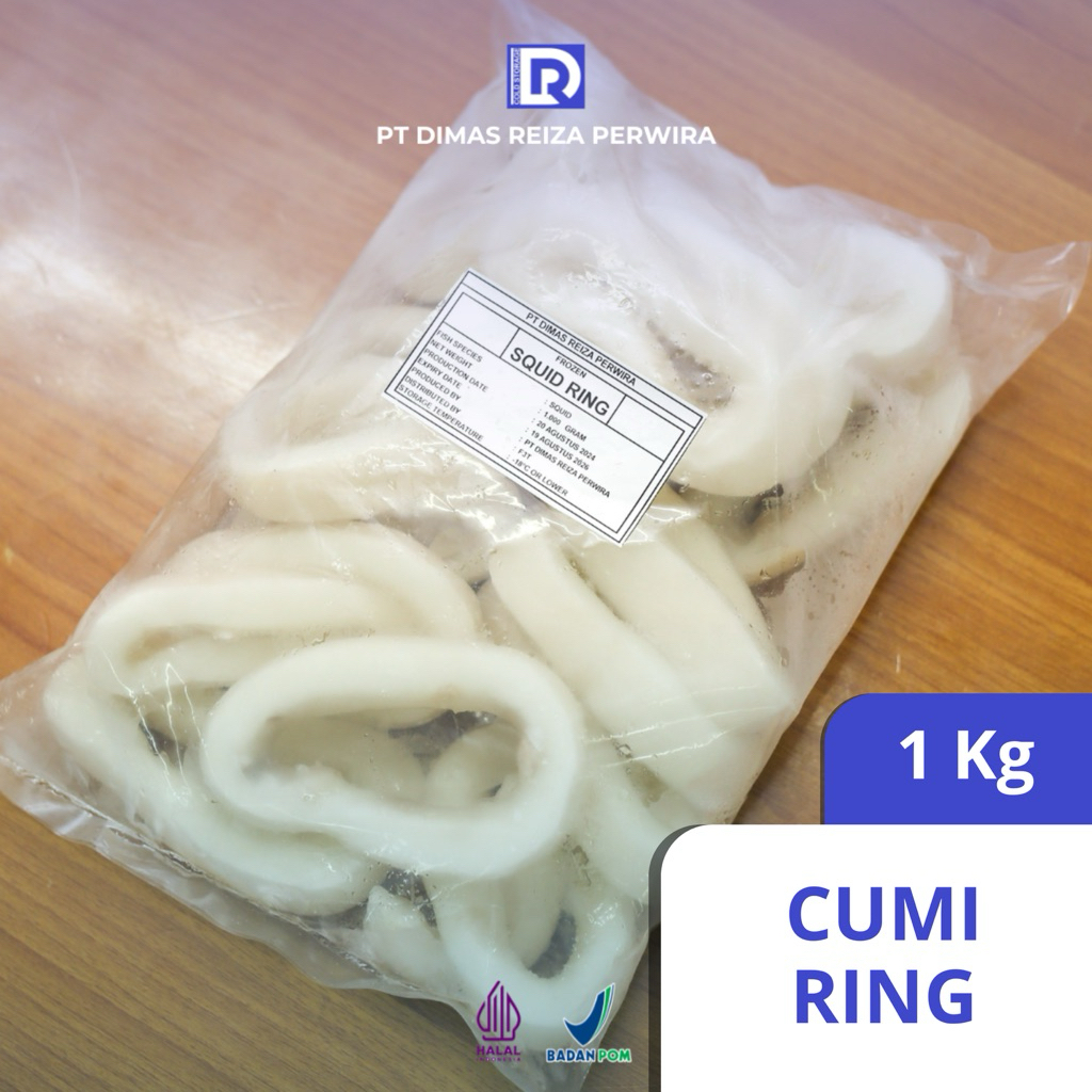 

drpseafood Cumi Ring / Squid ring Premium FROZEN FRESH SEGAR BEKU KUPAS 1 KG