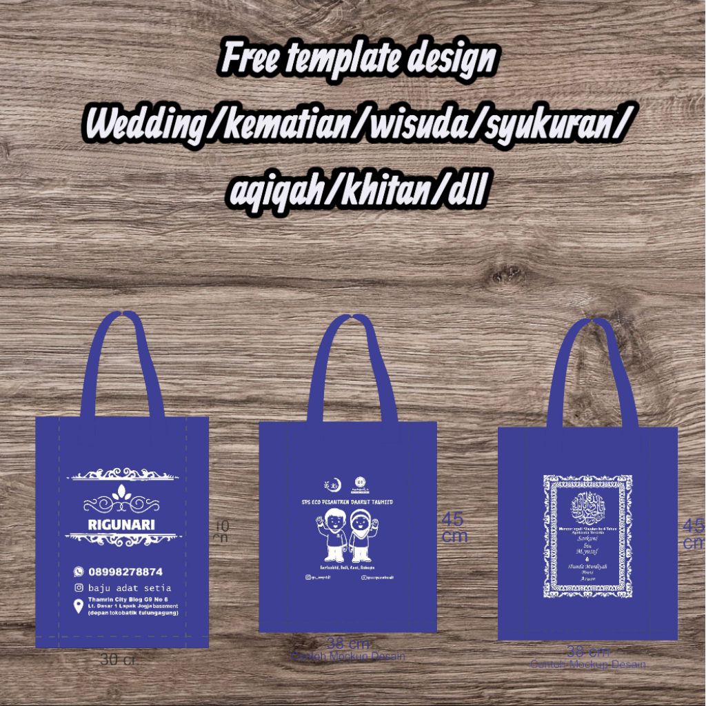 

TAS SPUNBON 25X35X8 CUSTOM SABLON I HARI BERES