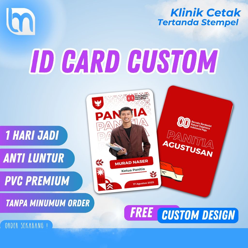 

Cetak ID Card Custom / ID Card / Kartu KTA custom murah bahan PVC