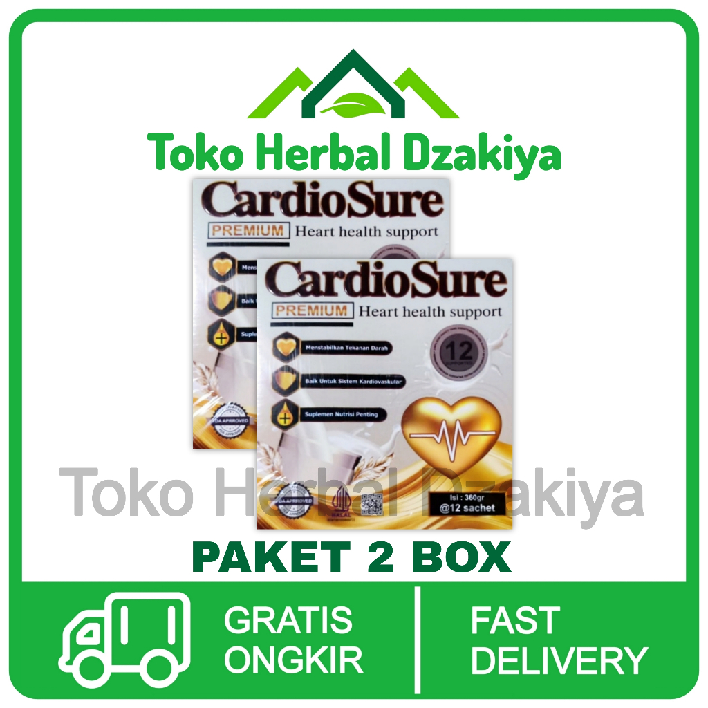 

2 Box Cardiosure Susu Obat Hipertensi Kolesterol Asam Urat Darah Tinggi Original Asli