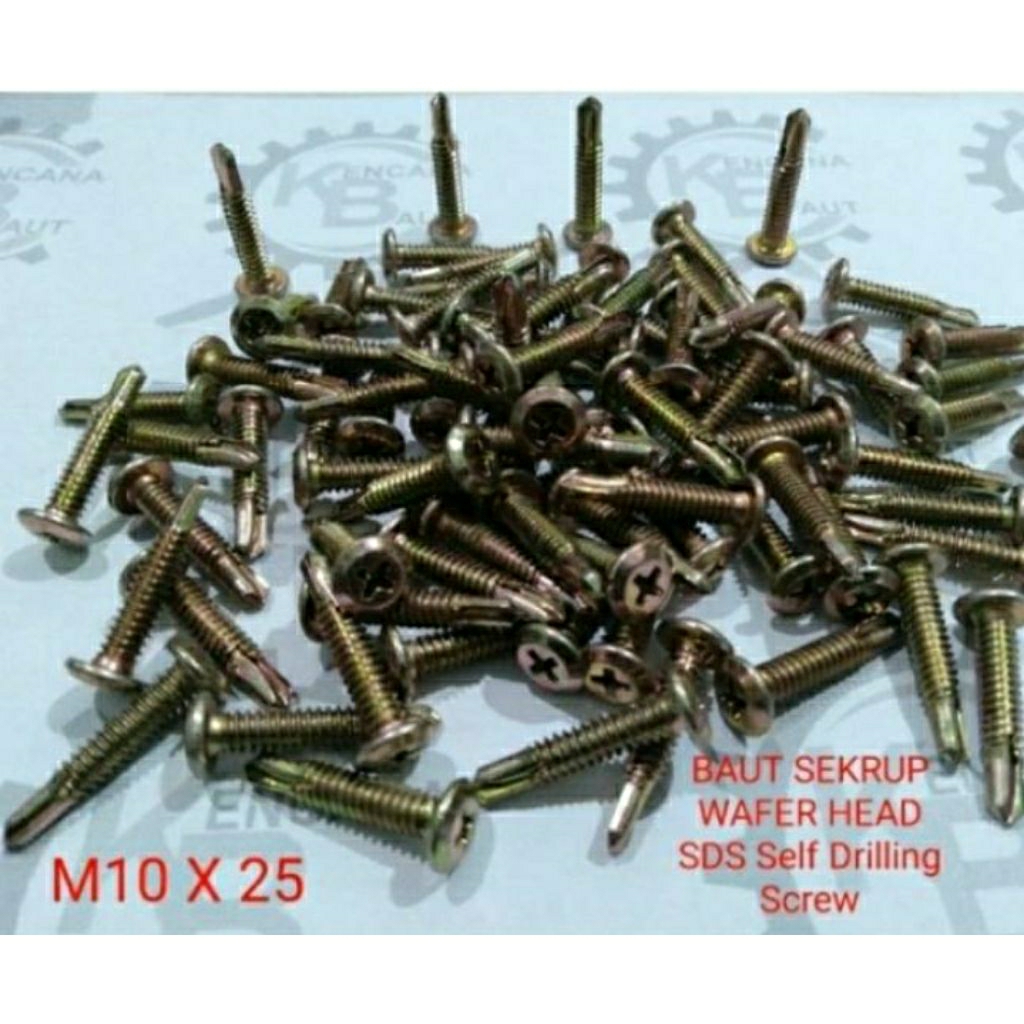 Sekrup rooping sekrup sds Wafer head 10×25 (50 pcs)