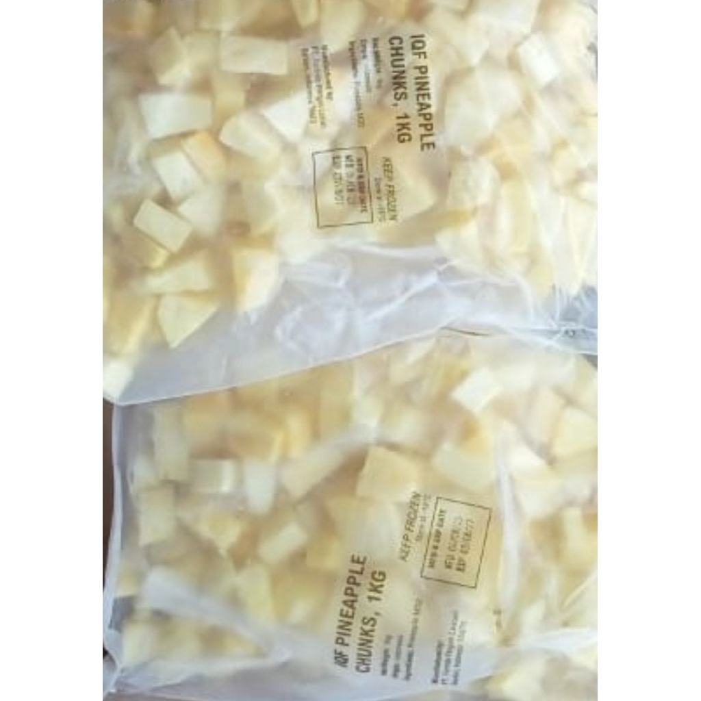 

frozen pineapple chunks fruit nanas buah beku 1kg