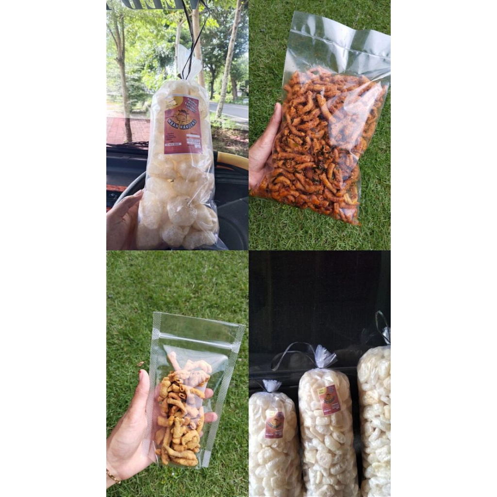 

BUNDLING!!! Usus Ayam Crispy 250 Gram Dan Rambak Kulit Mbah Kakoeng 75 Gram