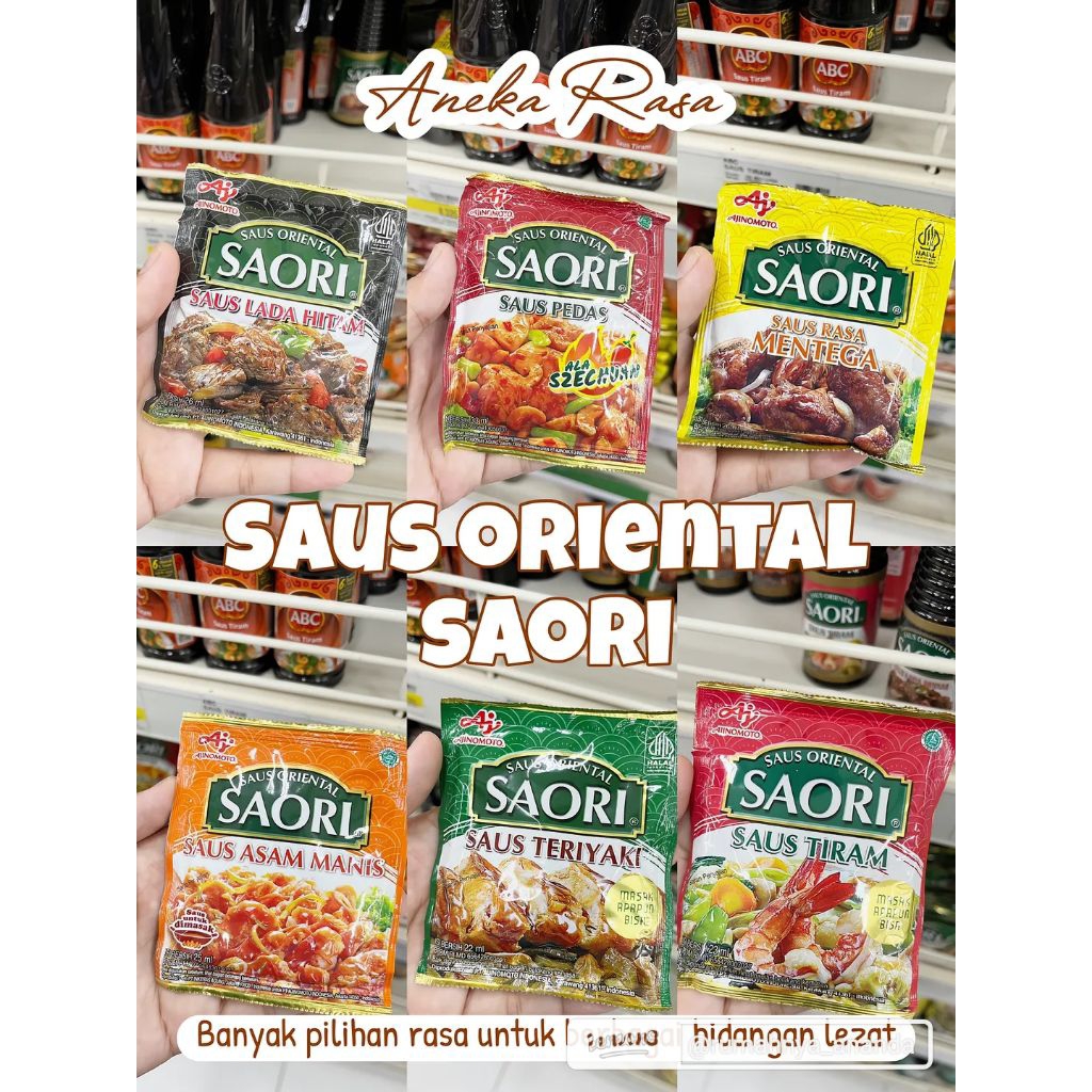 Saori Saos tiram/ saos asam manis / saos lada hitam / saos teriyaki / Saos Rasa mentega