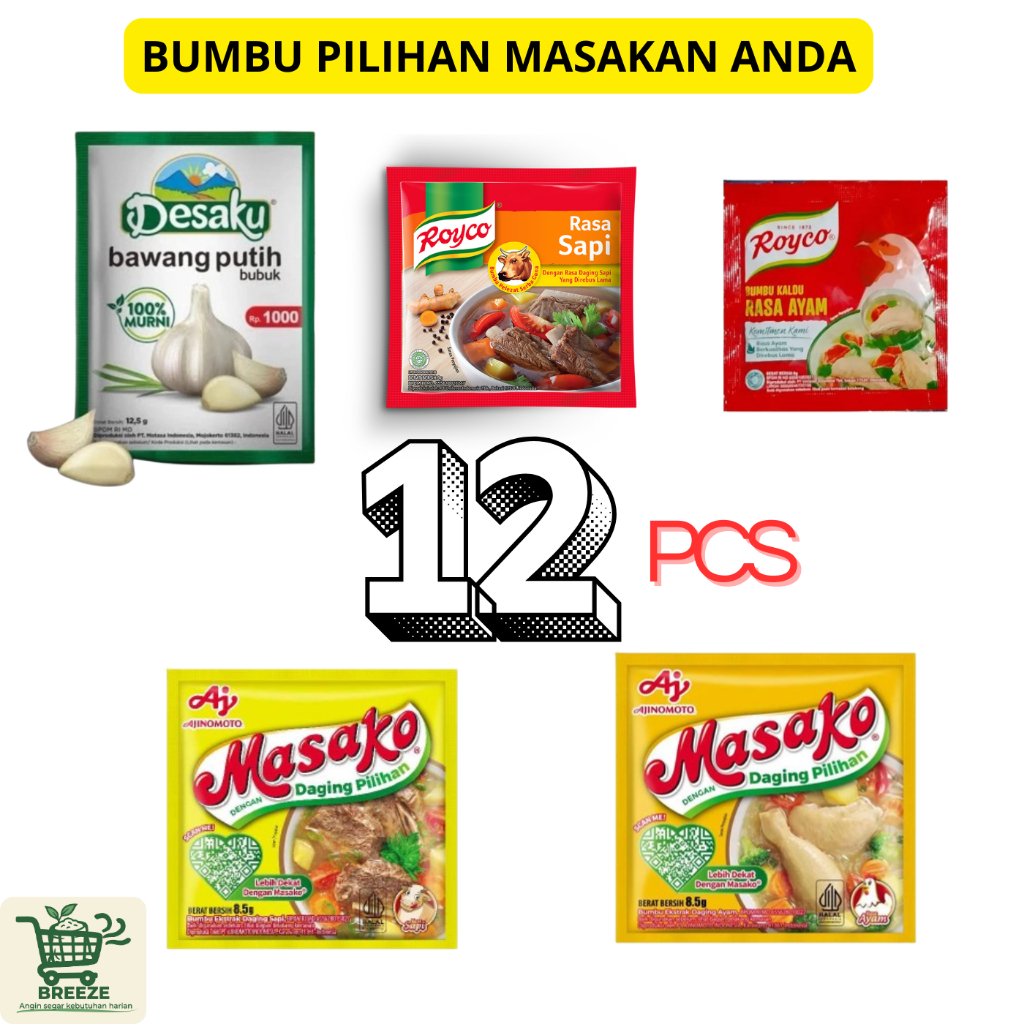 

Masako Sapi dan Ayam 12PCS bumbu dapur 1renceng desaku bawang putih 1renceng bumbu dapur