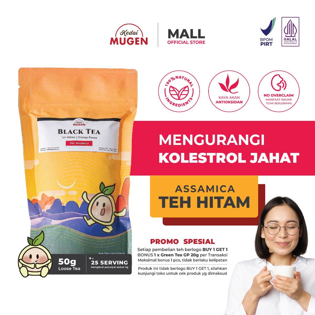 

Kedai Mugen - Teh Hitam Asli Jawa / Java Black Tea Grade Orange Pecoe 50g