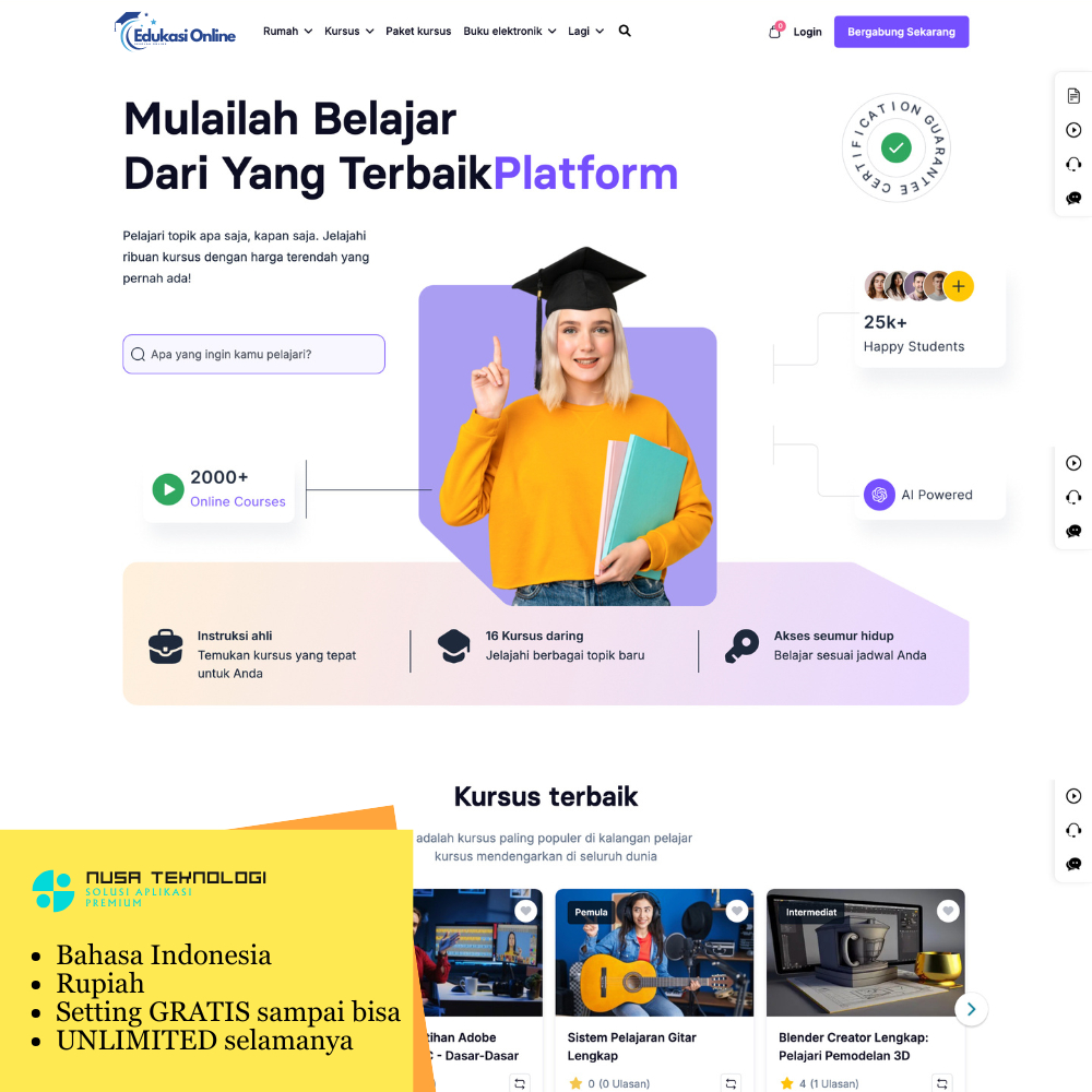 Source Website Kursus Online Edukasi Online LMS Sekolah Laravel