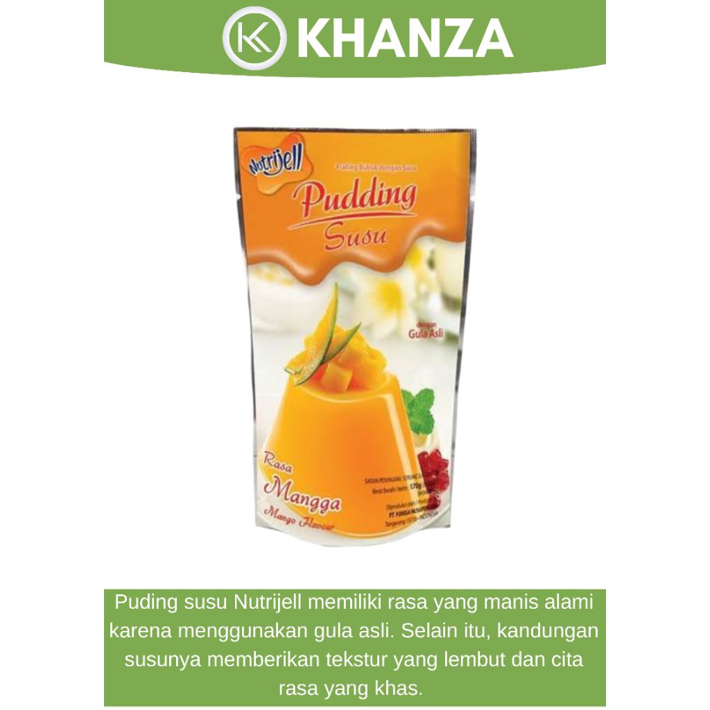 

Khanza Pudding Susu Nutrijell Rasa Mangga 145gram