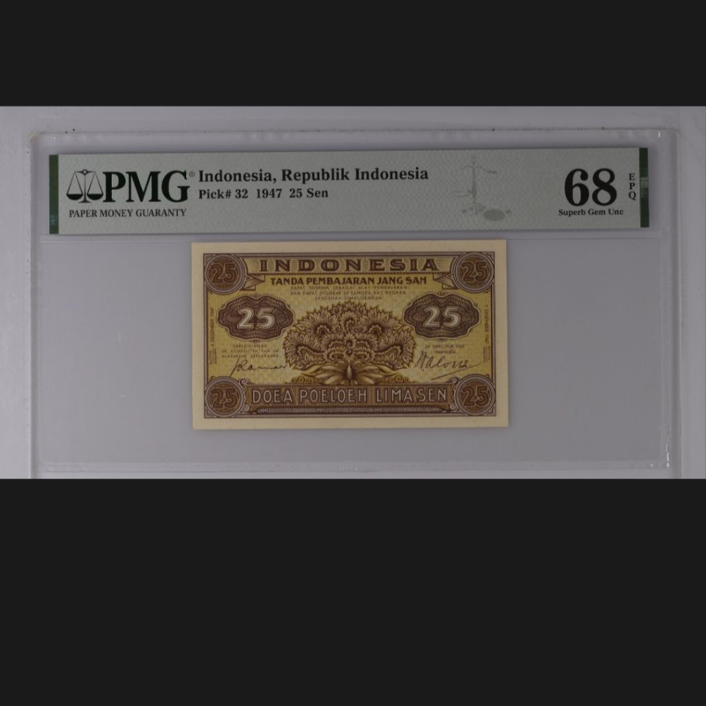 PMG FEDERAL 25 SEN PMG 68 EPQ TOP POP