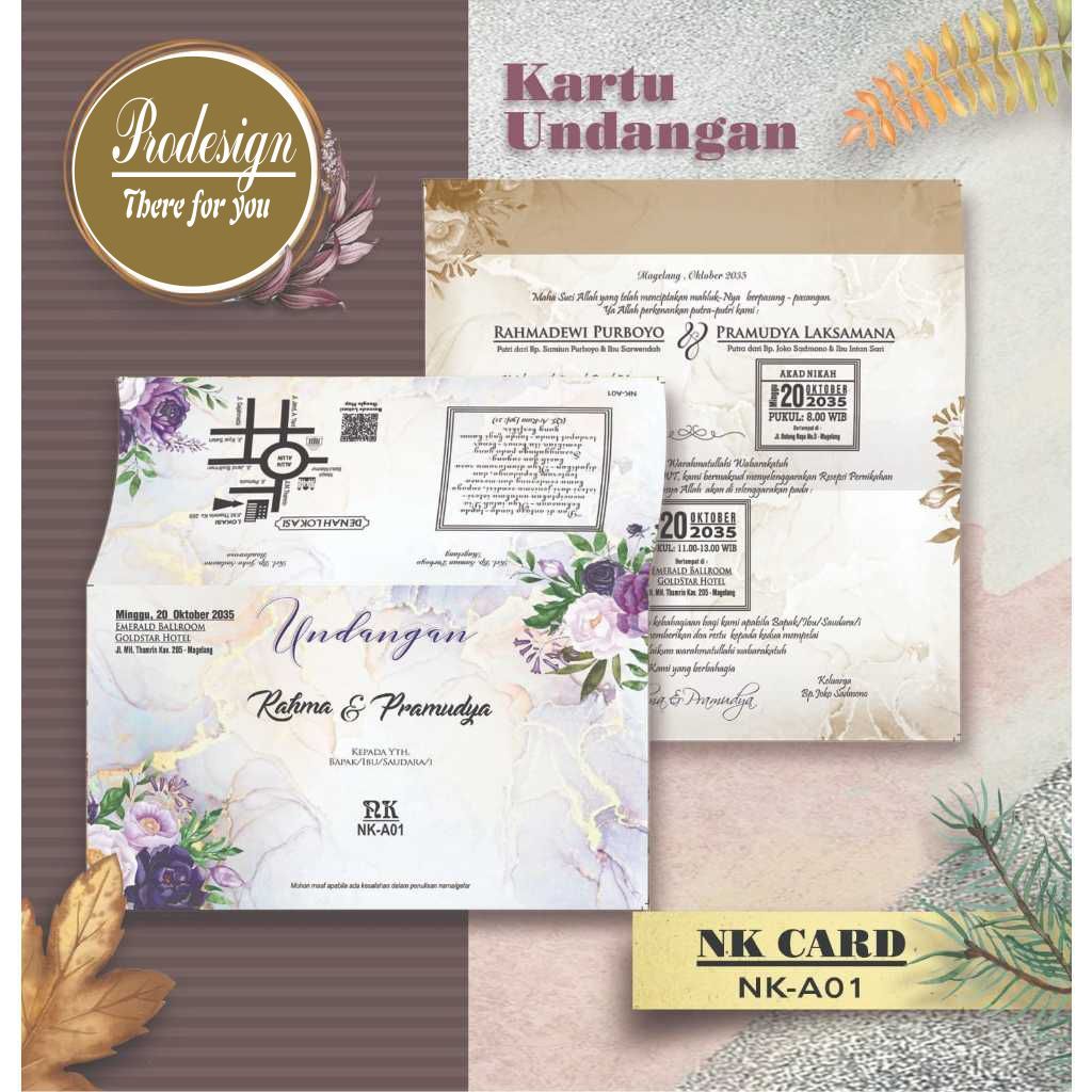 UNDANGAN NK A01| NK Card | Blanko Undangan | Undangan Murah | Blangko Undangan | Free File Setting /