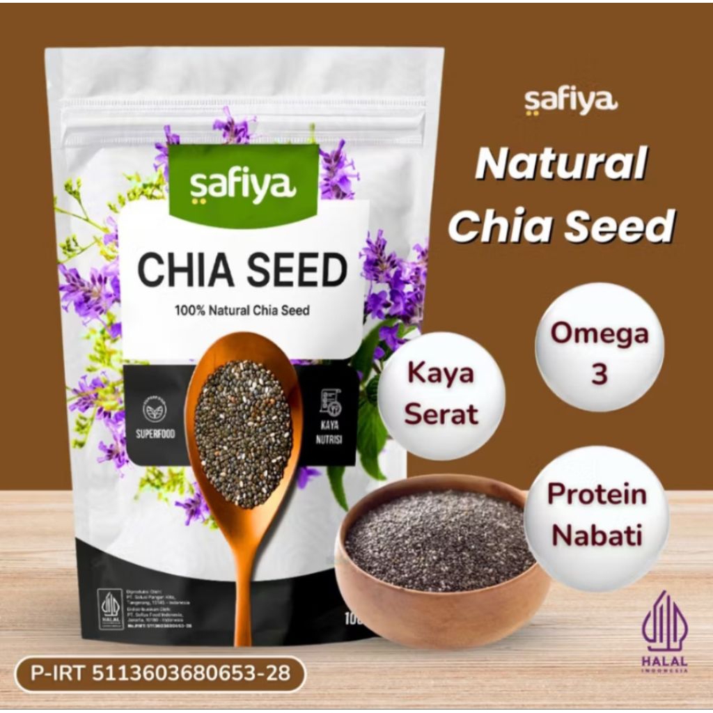 

CHIASEED ORGANIK BY SAFIYA || 100% NATURAL CHIASEED || KEMASAN 500 GR