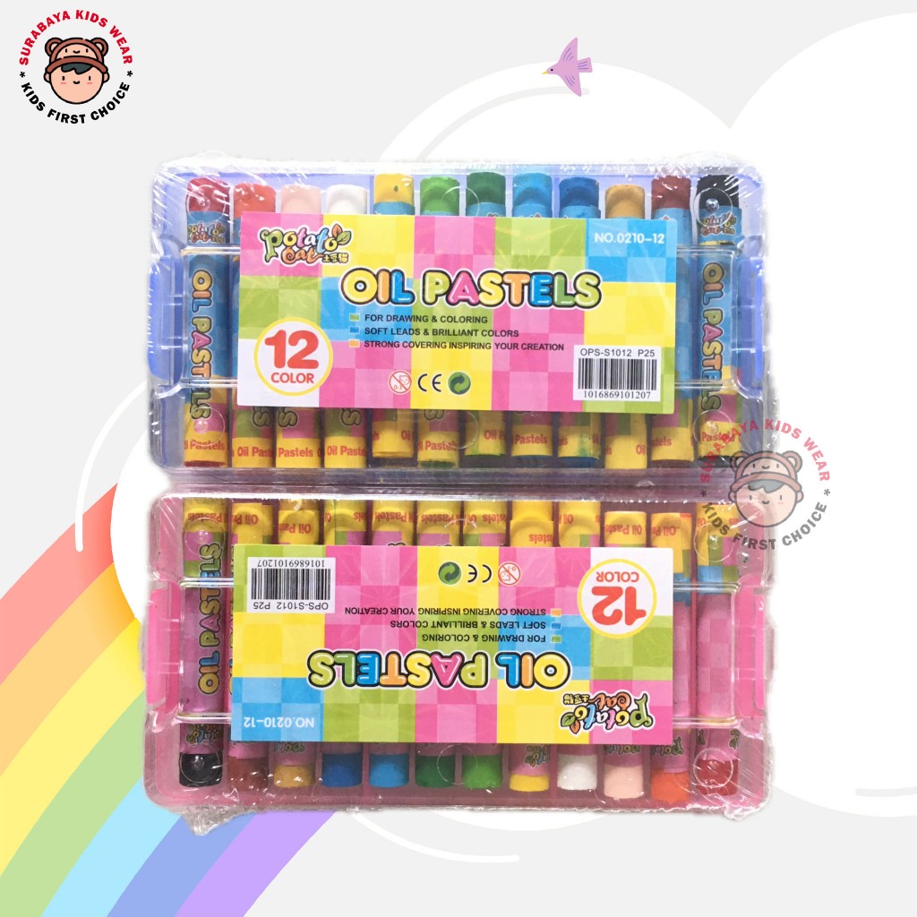 

Crayon Oil Pastels Isi 12 Warna Untuk Menggambar Mewarnai