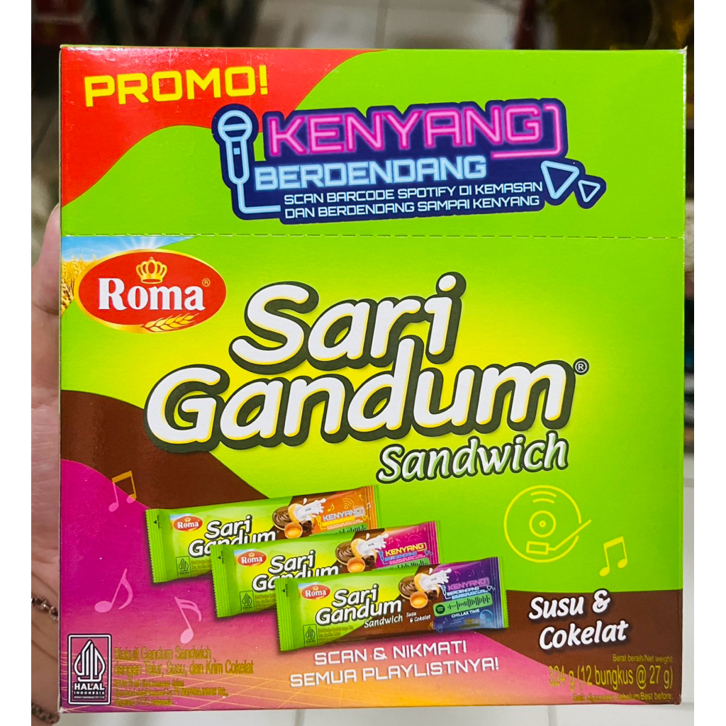 

ROMA SARIGANDUM SANDWICH 2K 1BOX ISI 12PCS