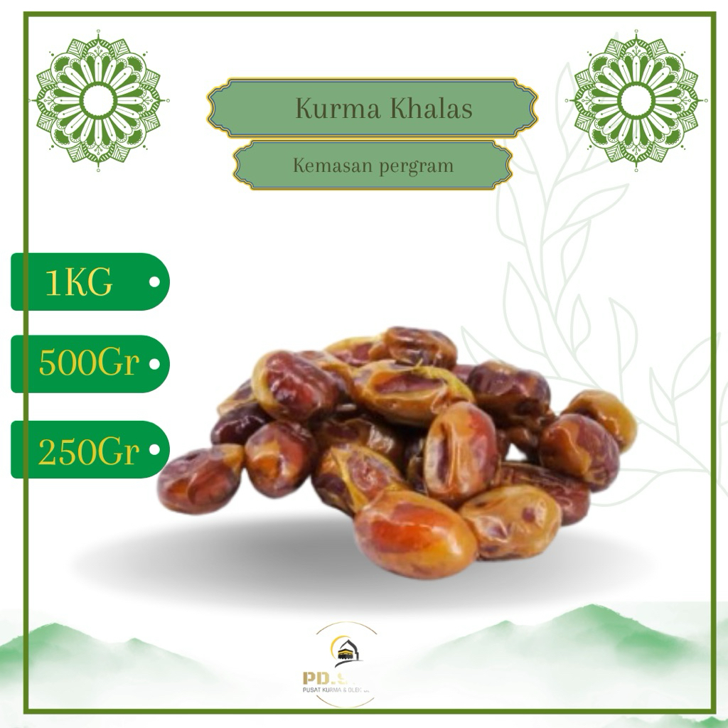 

Kurma Khalas /Kurma arab premium-Eceran | Oleh oleh haji dan umroh