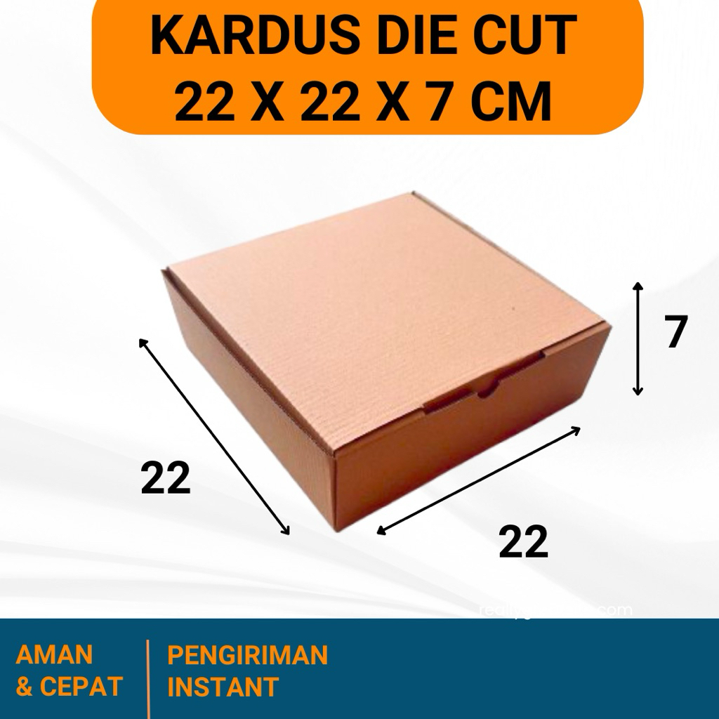 

KARDUS 22x22x7 cm / BOX KARTON CORUGATED DIE CUT E-FLUTE