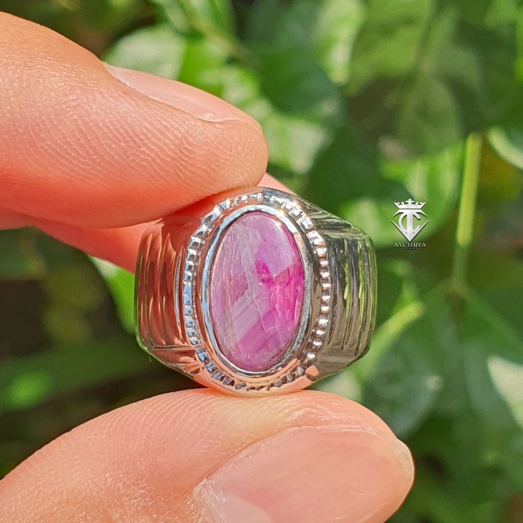 Batu Permata Natural Star Ruby Burma Myanmar No Heat 5.26 Ct CGL Lab Memo