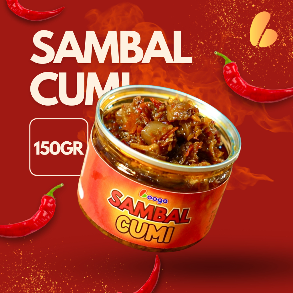 

Sambal Cumi Asin Pedas Nampol - Sambel Rumahan Asli Jar 150gr | Booga Sambal