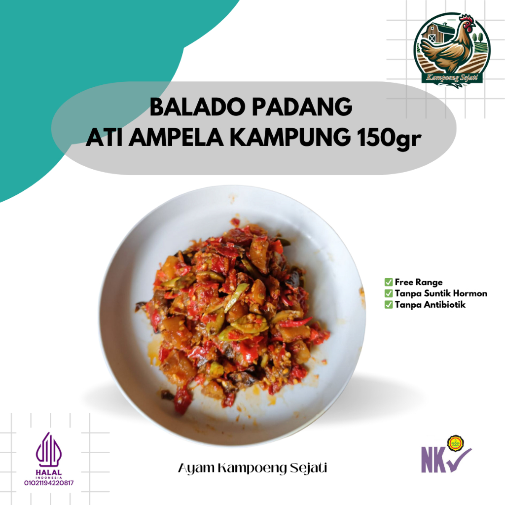 

Balado Padang Kentang Ati Ayam Kampung 150gr - Kampoeng Sejati