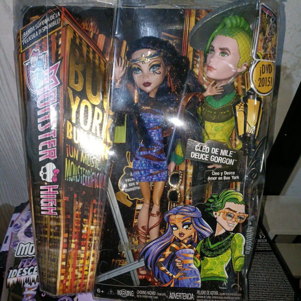 MONSTER HIGH BOO YORK CLEO DE NILE & DEUCE GORGON MINUS BOX RETAK
