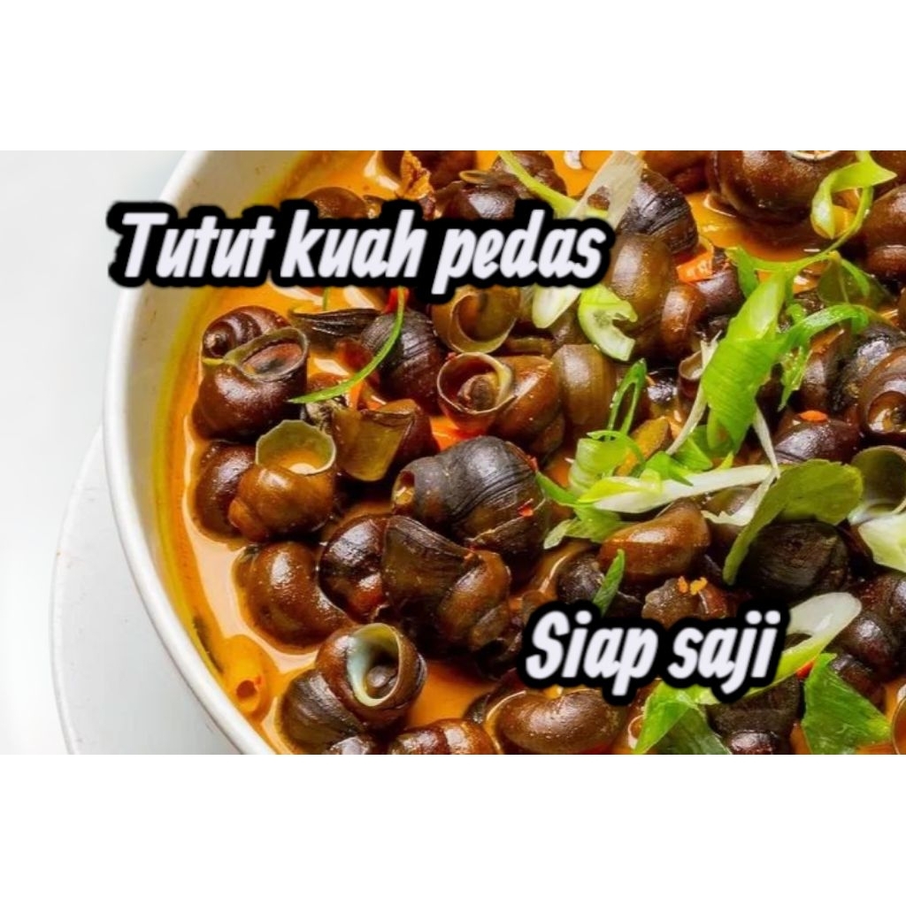 

tutut siap saji kuah kuning pedas, tutut kuah pedas 250gr -1kg
