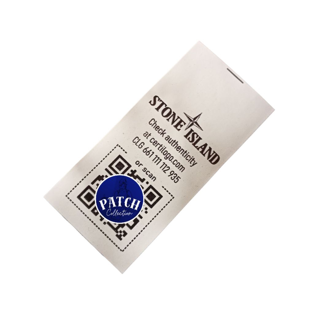 code CERTILOGO Stone island (Menjual aksesoris bordir,patch,badge)