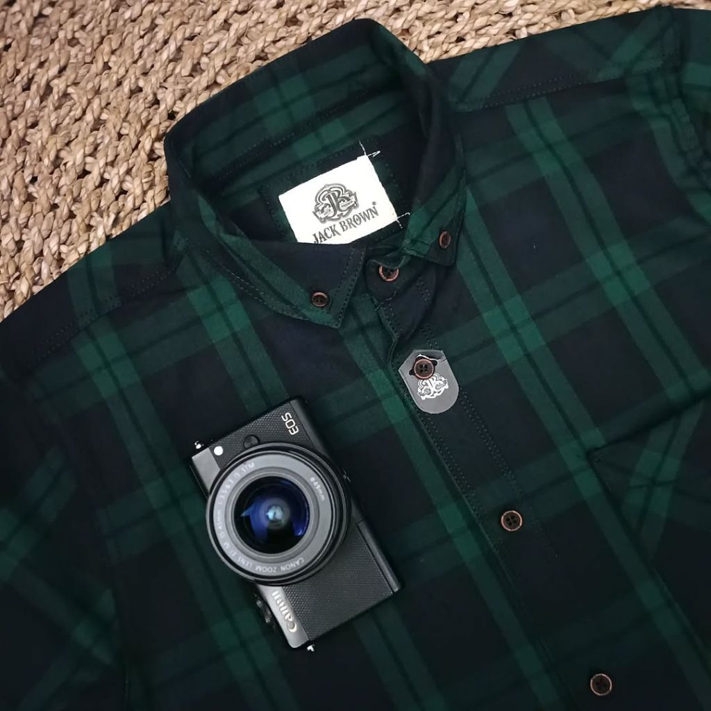 F2D Kemeja Flanel Dari Grey Black Premium Best Seller / flanel/hem pria/ flanel pria/ kemeja flanel/