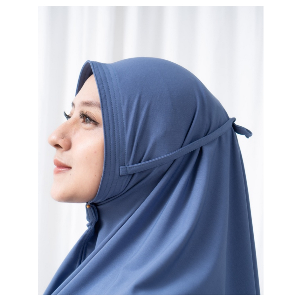 JUMA Hijab Syria Instan Wanita Muslimah Jilbab Tali Bergo Bahan Jersey Premium