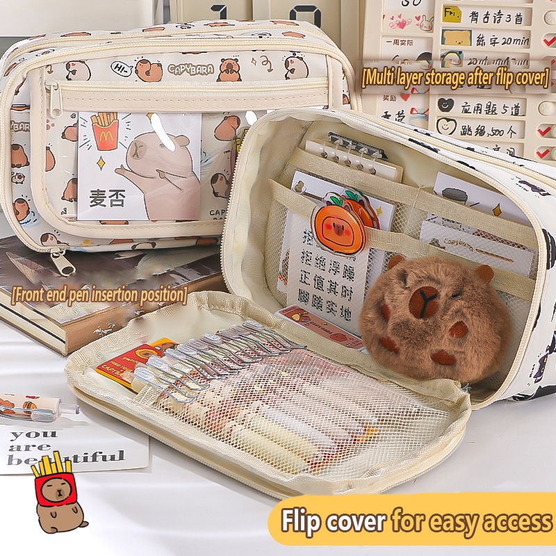 

Kotak Pensil Kartun Kapibara Berkualitas Tinggi dengan Tutup Lipat untuk Akses Mudah dan Kapasitas Besar untuk Penyimpanan Alat Tulis