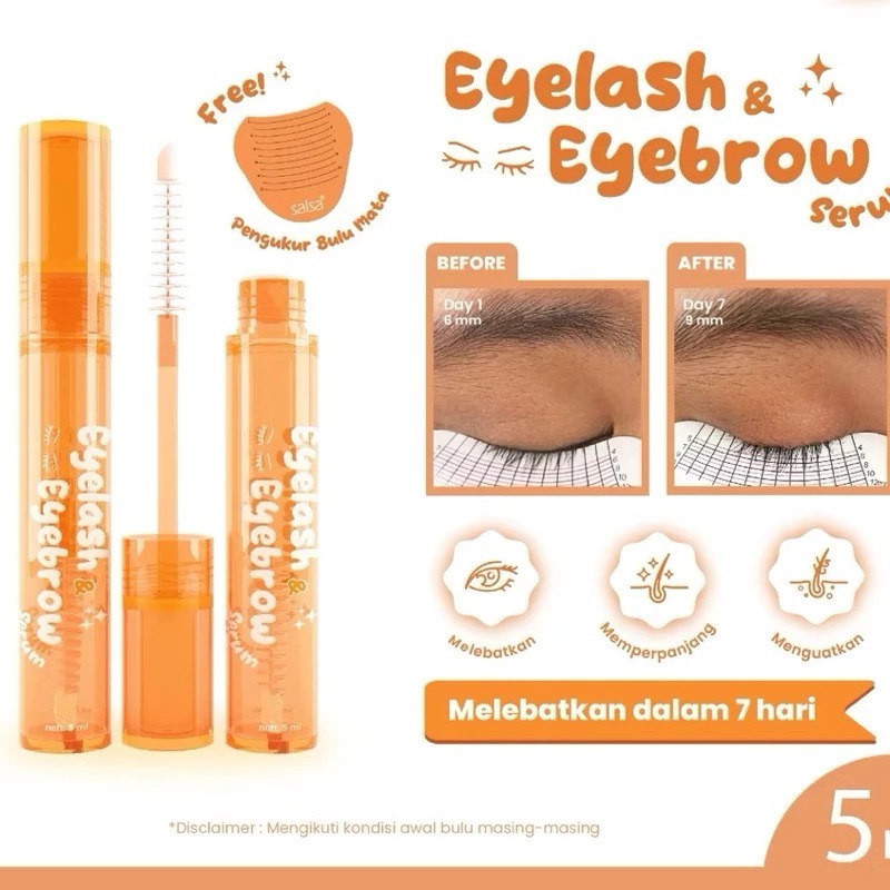 SALSA Eyelash & Eyebrow Serum With Extract Ginseng / Serum penumbuh bulu mata dan menebalkan alis