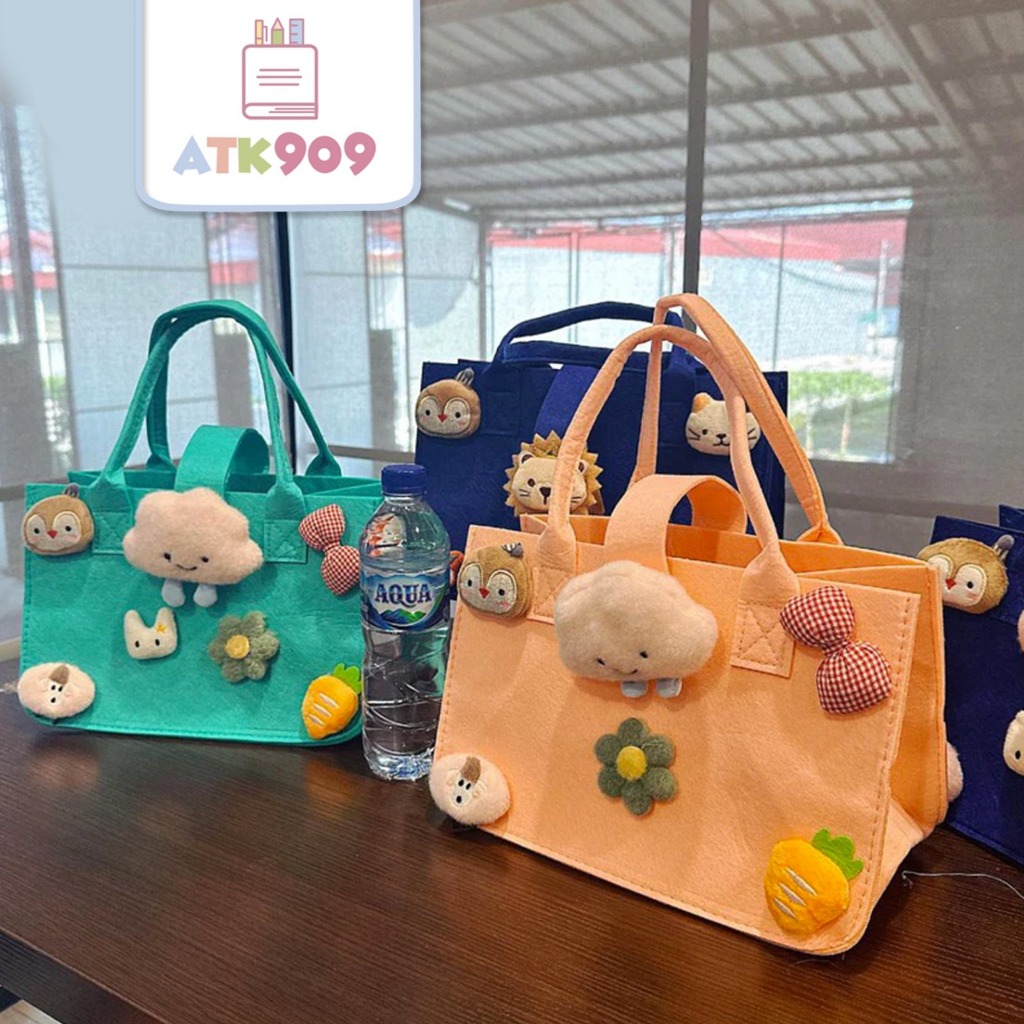 

ATK909 3D Goodie Bag Kantong Ultah Anak Bahan Flanel Birthday Party Kantong Goodie Bag Tas Serbaguna Tas Bayi Bahan Tebal