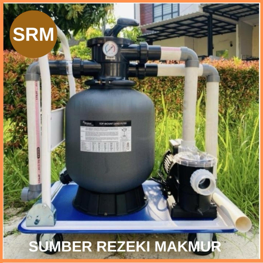 Paket Pompa Vacum Kolam Renang Portable Troli Mesin Pompa Kolam Renang