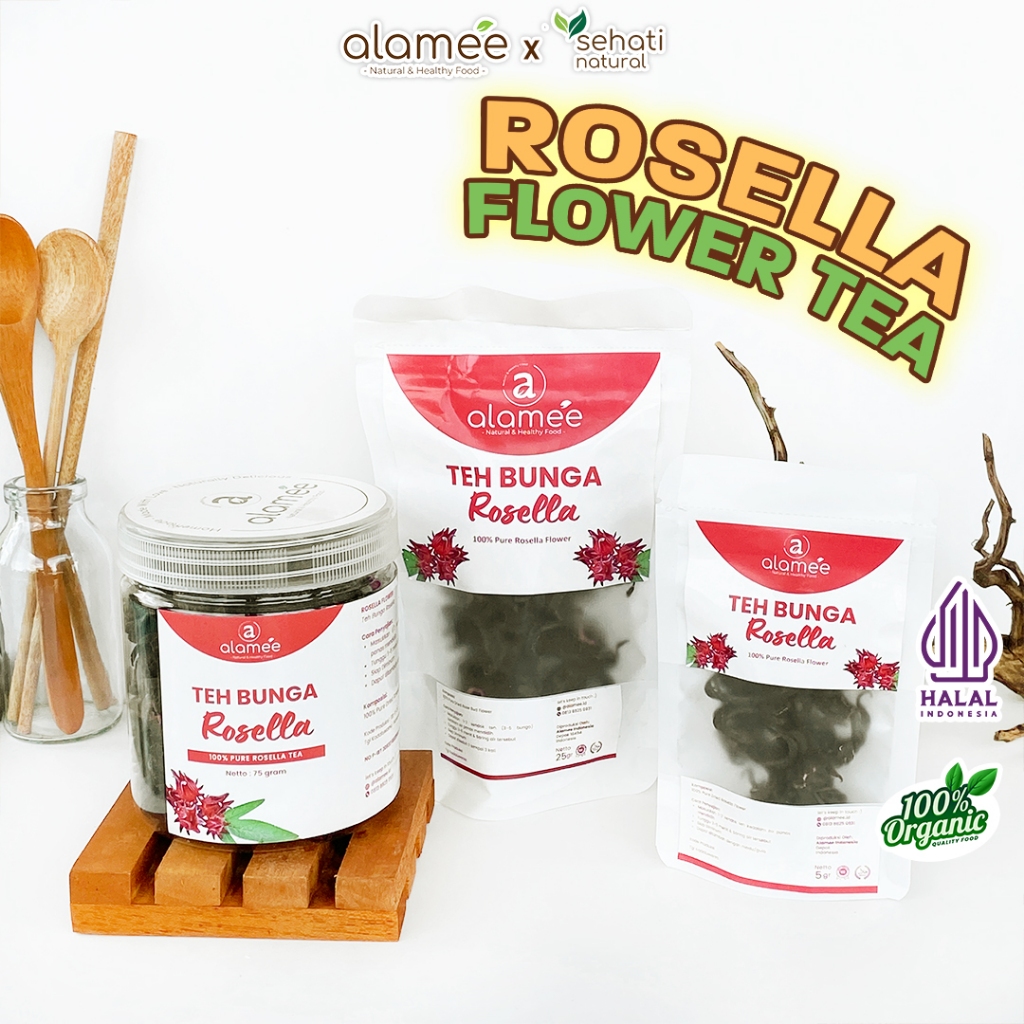 

Teh Bunga Organic Rosella Herbal Alami Tea Siap Saji Seduh Sehat 10gr