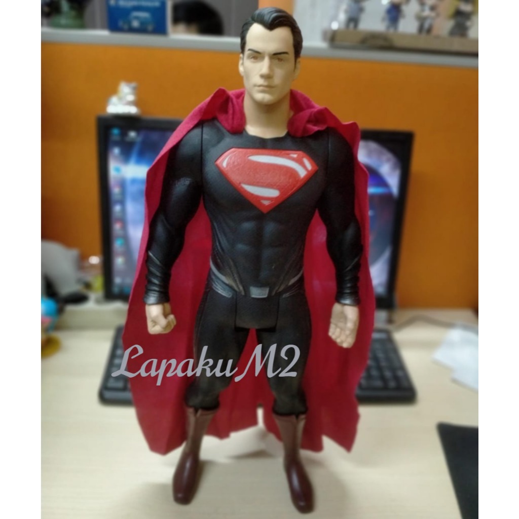 DC Batman vs Superman Big-Figs 19" Superman BLACK SUIT Figure Jakks Rare