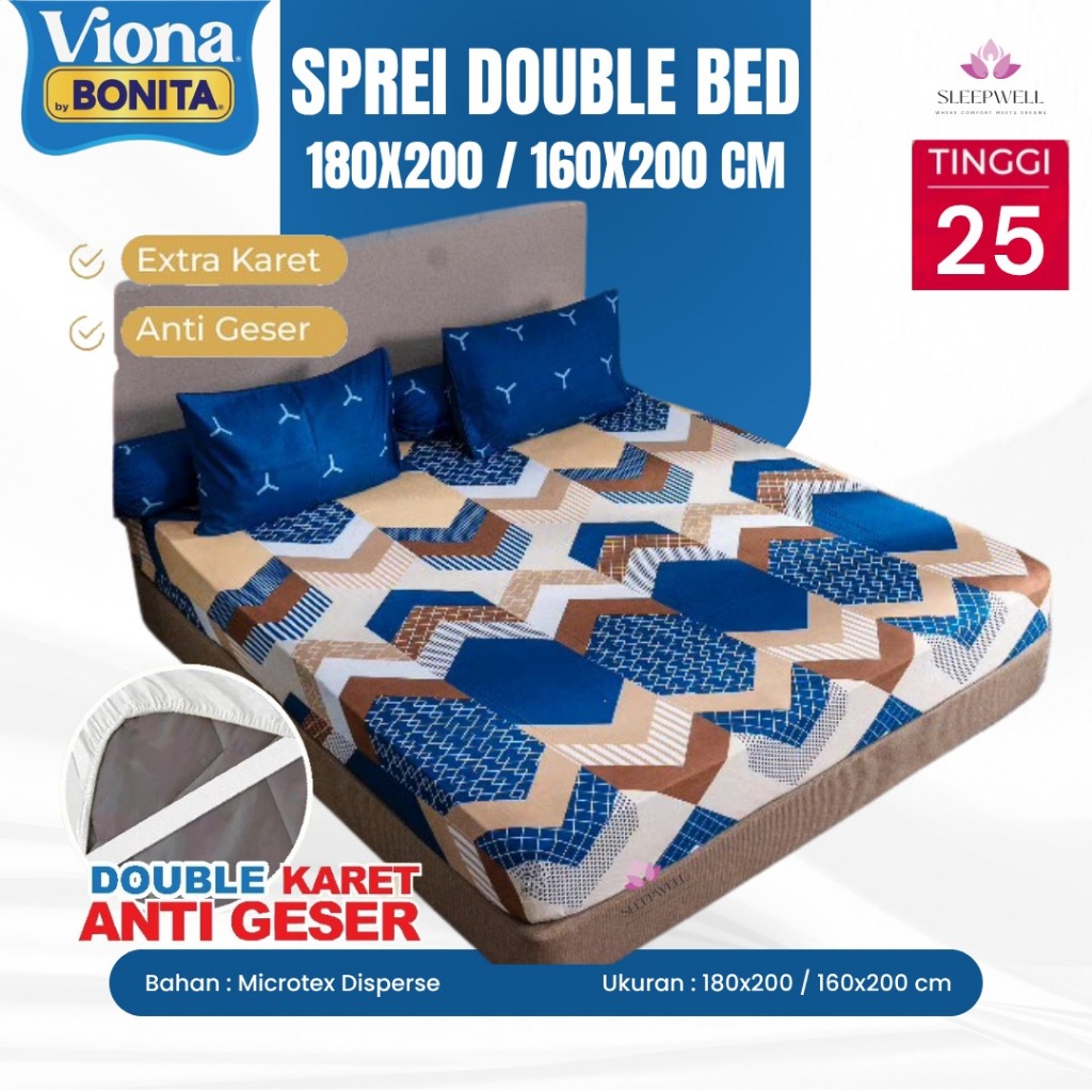 Viona By Bonita Sprei 160x200 Tinggi 25 cm - SP 160 VIONA - SLEEPWELL