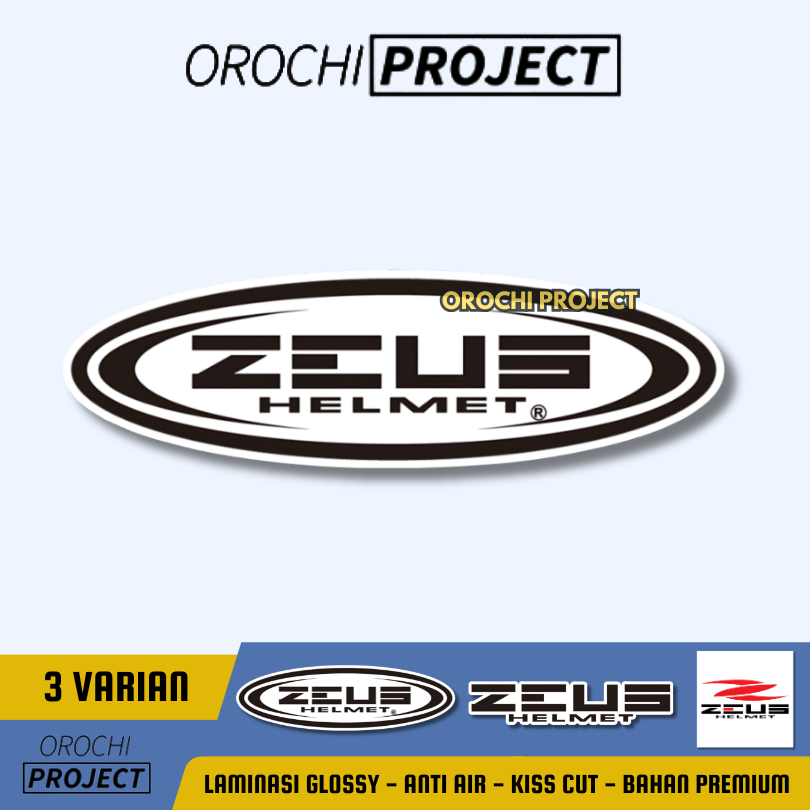 

Sticker Stiker Brand Logo Helm ZEUS Vinyl Glossy Anti Air HP Laptop Tumbler Motor Helm