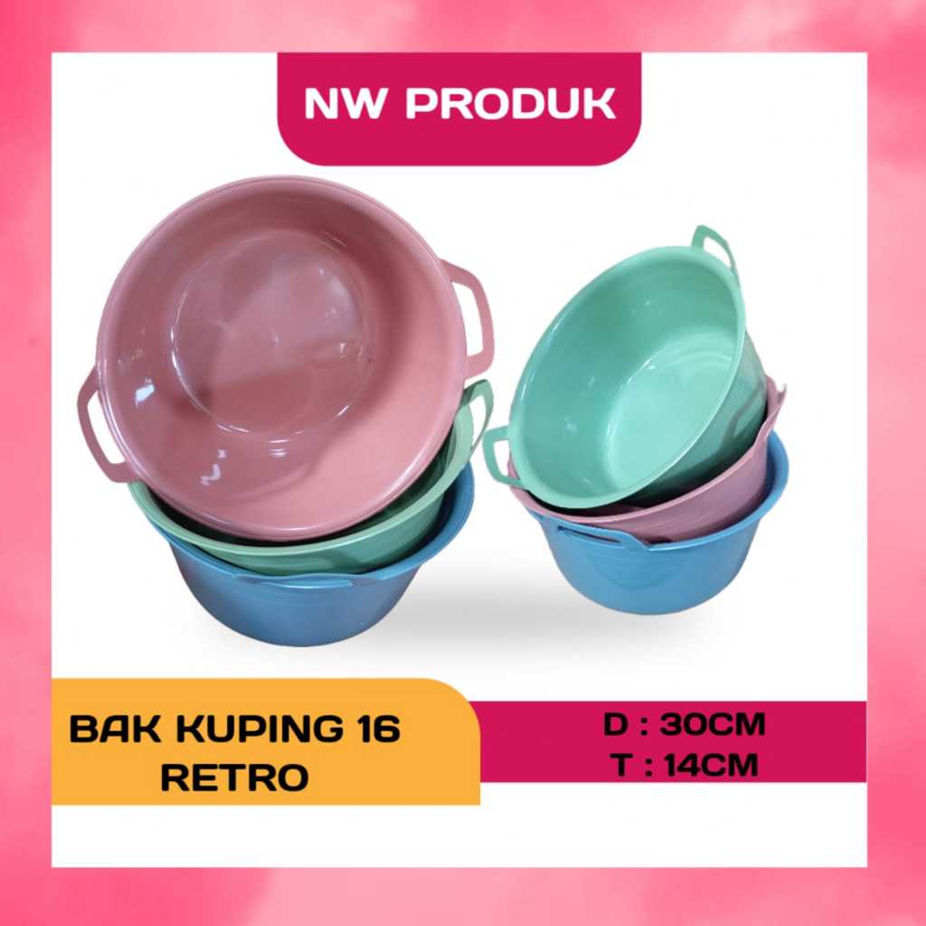 (WM) Bak Kuping 16 Serbaguna / Bak Plastik / Bak Bulat – Isi 12 pcs